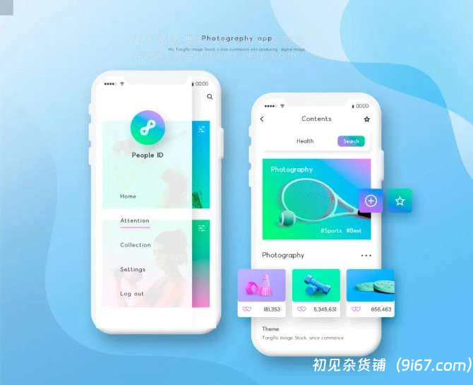 设计资源丨UI界面时尚购物APP单页风格展示PS模版设计素材图插图2
