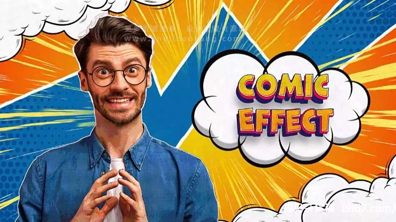 设计资源丨AE动漫卡通效果展示宣传动画模板：Comic Effect Promo|初见杂货铺